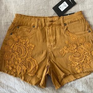 Mustard shorts